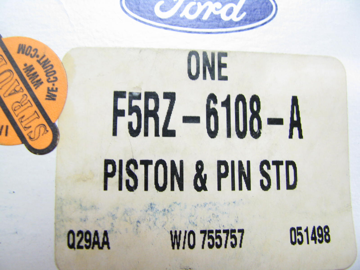 NEW - OEM Ford F5RZ-6108-A Engine Piston - Standard 1995-97 Contour 2.0L-L4