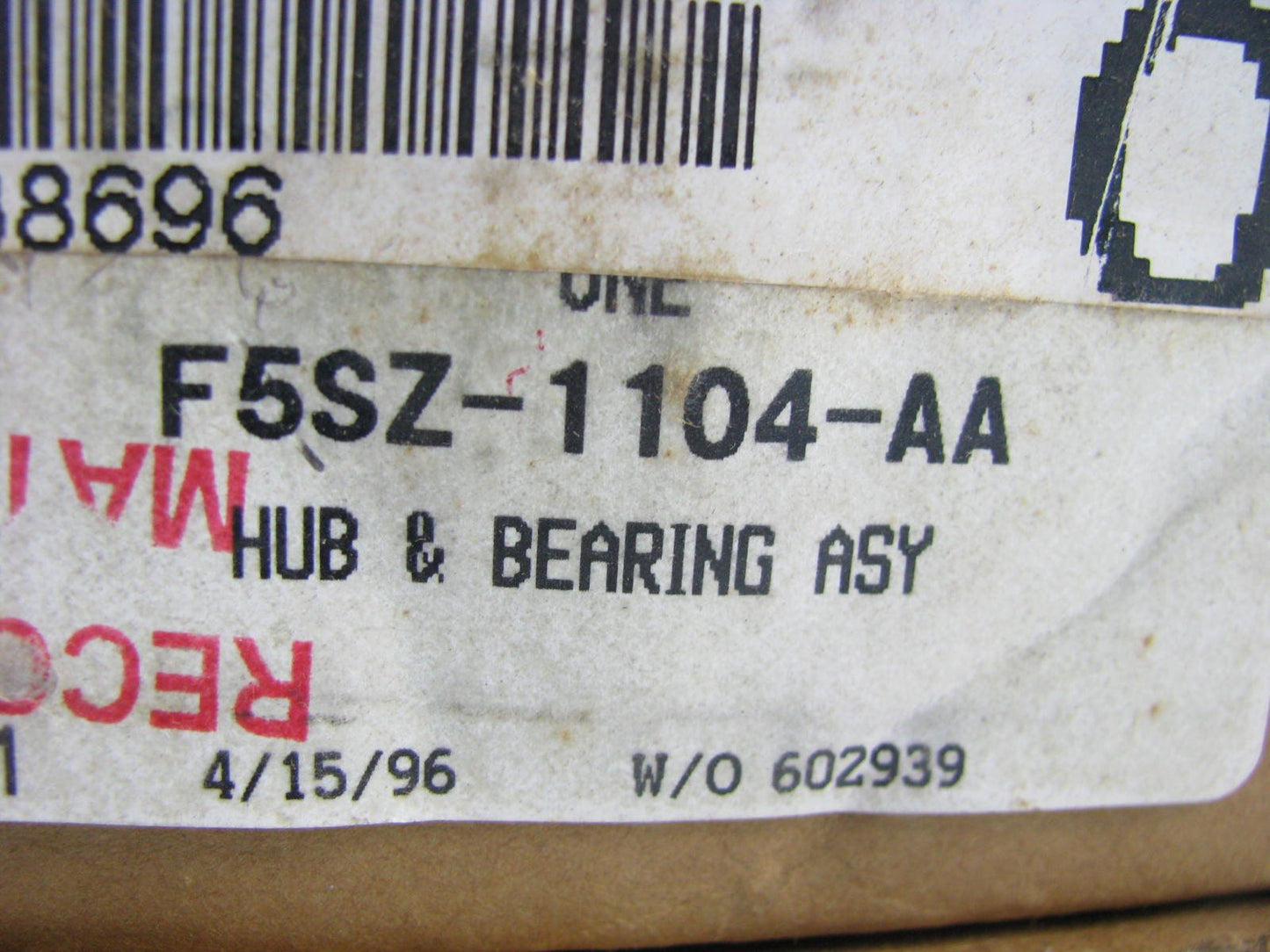 New Genuine OEM Ford FRONT Wheel Hub Bearing - 1991-97 Thunderbird, 93-98 Mark 8