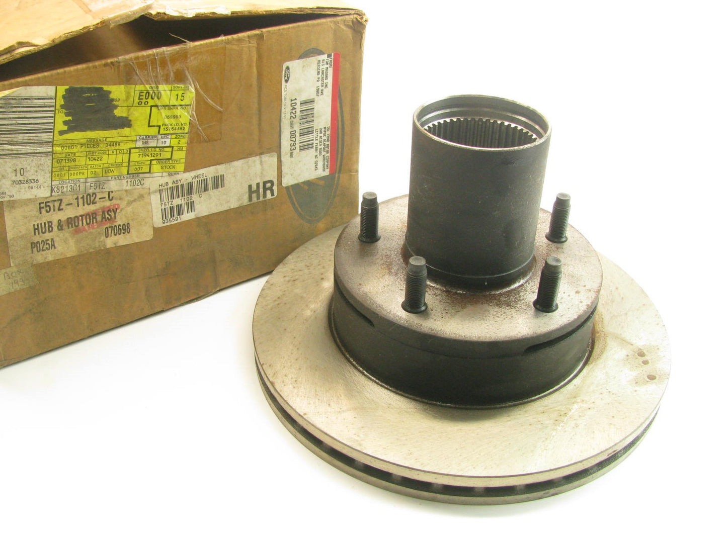 NEW - OEM Ford F5TZ-1102-C FRONT Disc Brake Rotor & Hub - 4WD ONLY