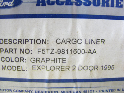 NEW - OEM Ford F5TZ-9811600-AA Luggage Compart Liner For 1997 Explorer Graphite