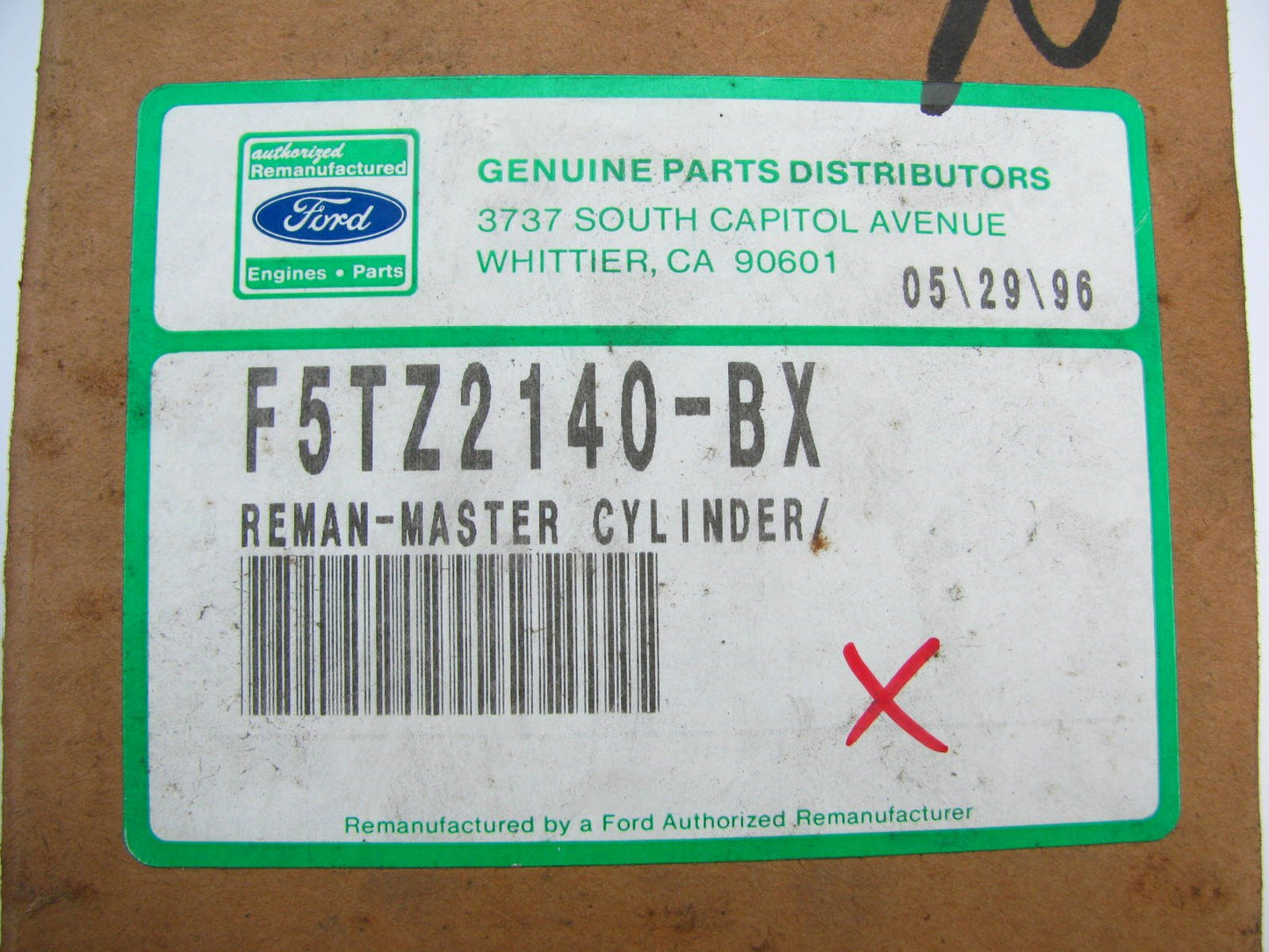 REMAN Genuine OEM Ford F5TZ2140-BX Brake Master Cylinder 1995 Explorer W/ Cruise