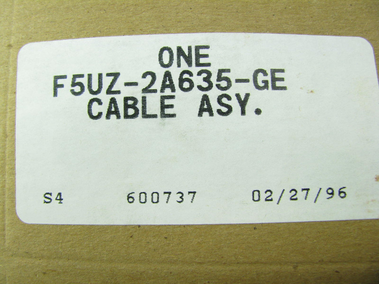 NEW OEM Ford F5UZ2A635GE Rear Right Parking Brake Cable 1995-1999 E250 E350 Van