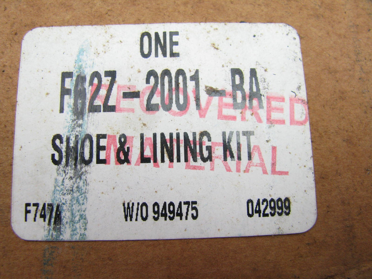 NEW GENUINE OEM Ford F62Z-2001-BA FRONT Disc Brake Pads  1994-1997 Ford Probe