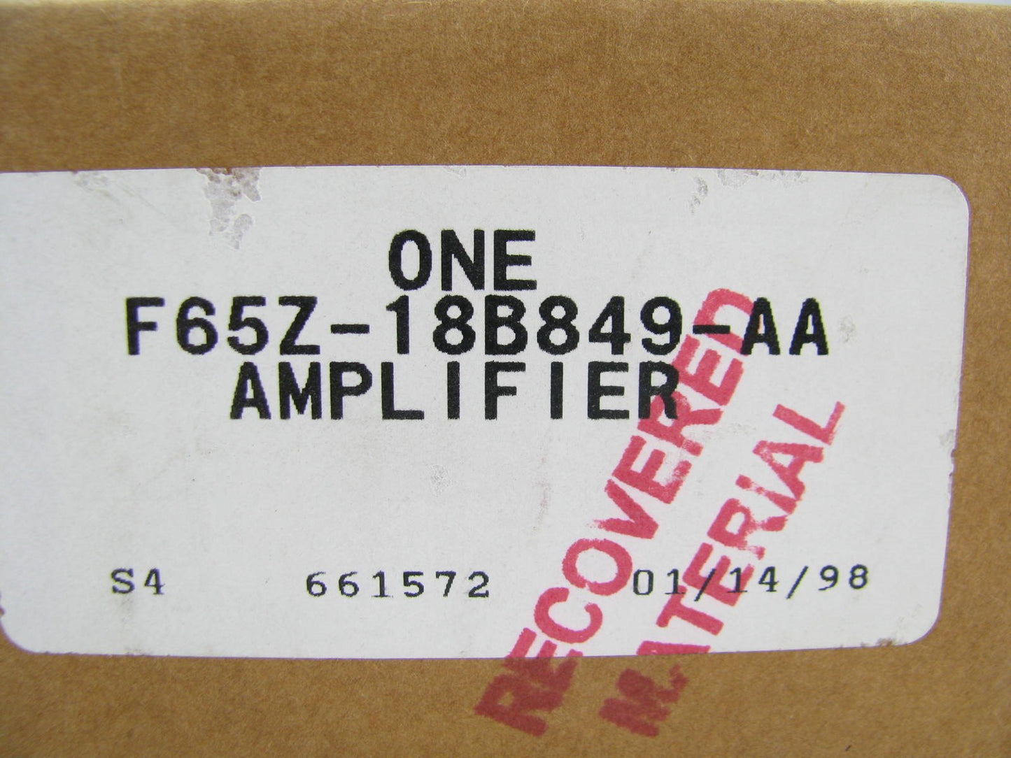 NOS OEM Ford F65Z-18B849-AA Radio Amplifier : F65F-18A965-AA   F65F-18B849-AA