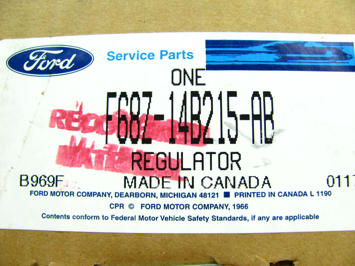 NEW - GENUINE OEM 1996-98 Ford Windstar SRS Control Module F68F-14B215-AB