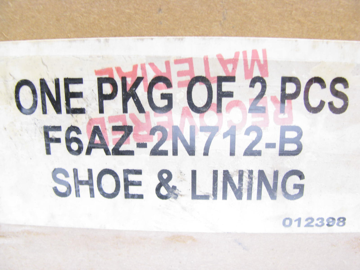 (2) Genuine OEM Ford PARKING Brake Shoes # F6AZ-2N712-B  (PAIR AS SHOWN)