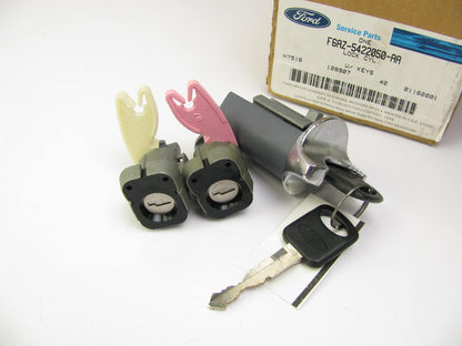 NOS OEM Ford F6AZ-5422050-AA Ignition Lock Cylinder & Door Lock Kit W/ 2 Keys