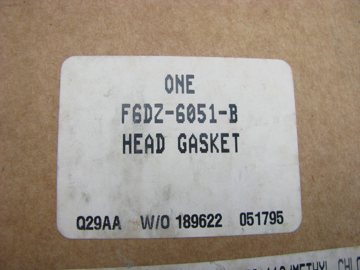 NEW - OEM Ford F6DZ-6051-B Left Cylinder Head Gasket 96-04 3.0L V6 DOHC DURATEC