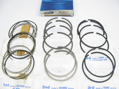 NEW - OEM Ford F6DZ-6148-RA Full Piston Ring Set - Standard 1996-99 3.0L-V6 OHV