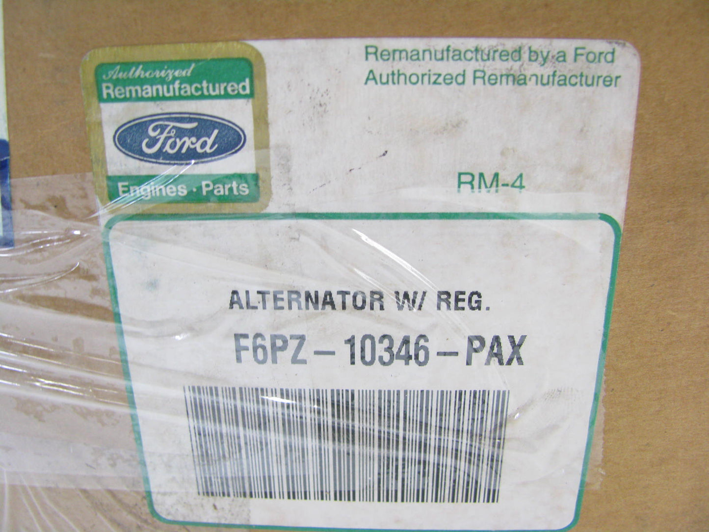 REMAN. Ford F6PZ-10346-PAX Alternator W/O Pulley