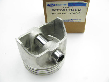 NEW - OEM Ford F6TZ-6108-CBA Engine Piston 0.030'' Oversize - 4.9L 300 I6