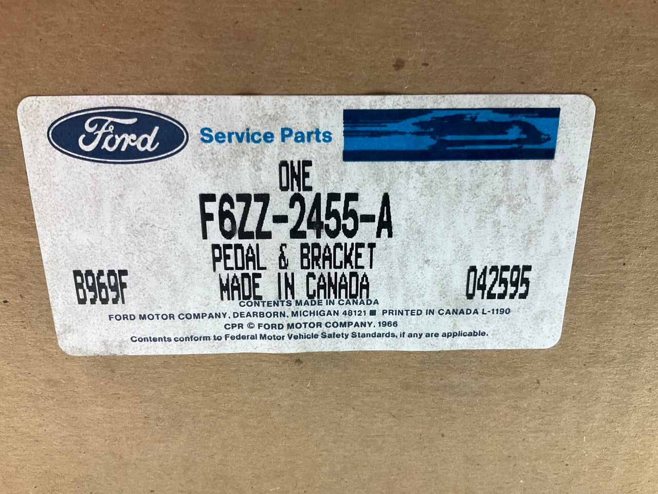 NEW GENUINE OEM 1996-1998 Ford Mustang Cobra M/T Brake Pedal FORD F6ZZ-2455-A