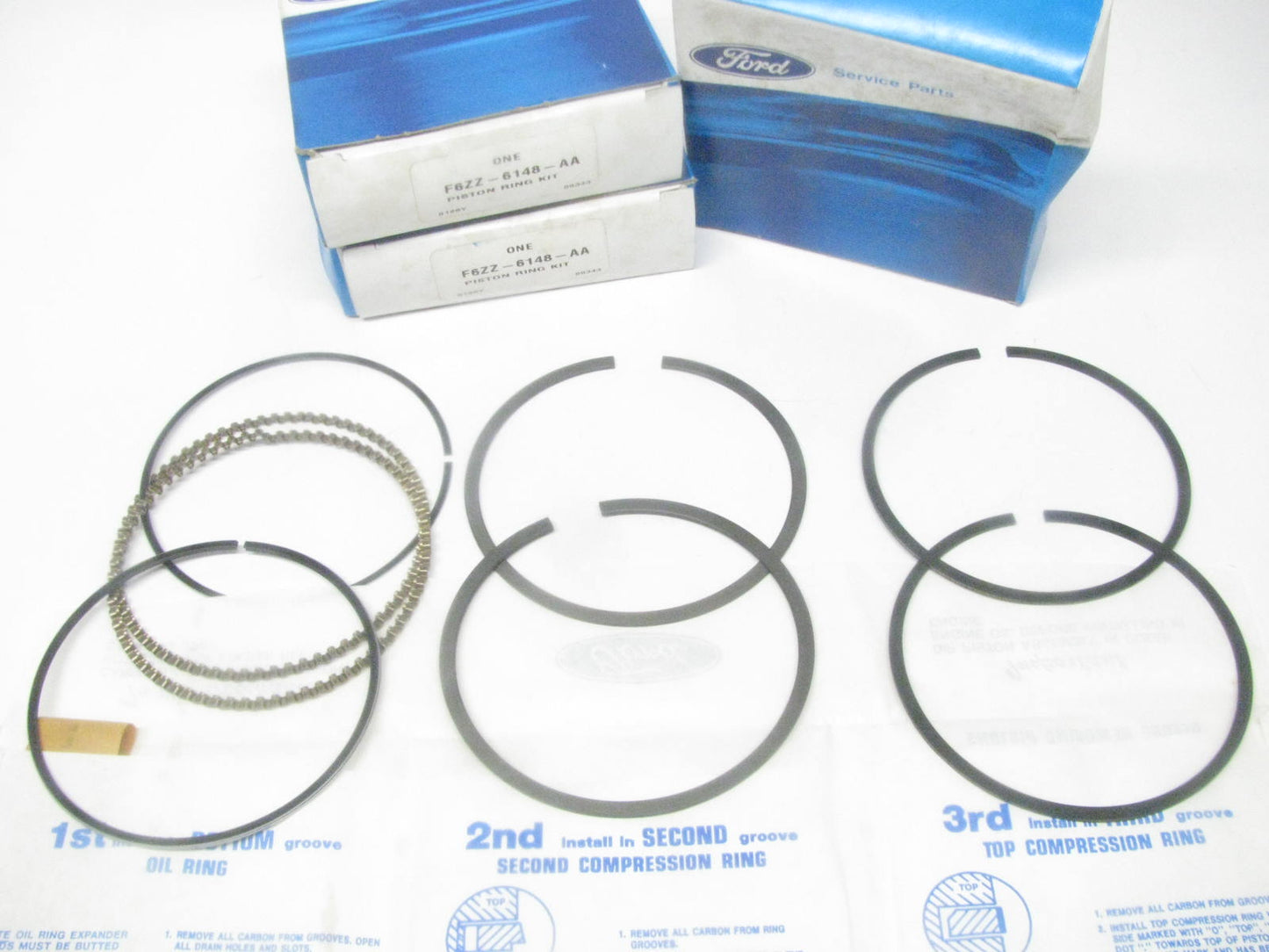 NEW - OEM Ford F6ZZ-6148-AA Full Piston Ring Set .010'' 1996-2004 3.8L 4.2L-V6