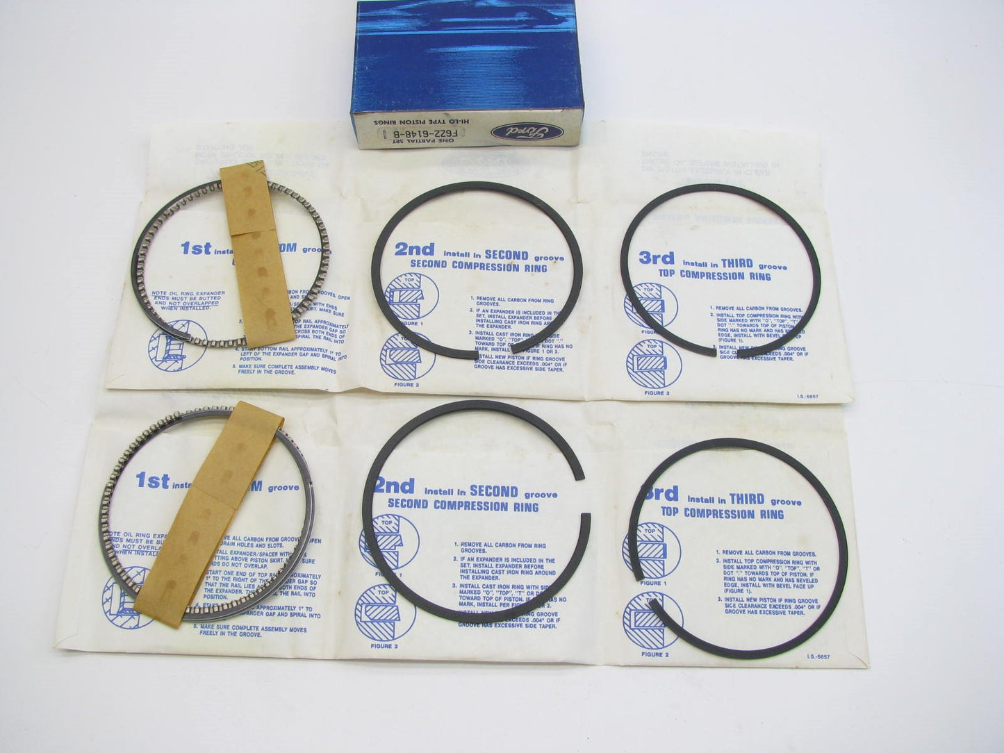 Ford F6ZZ-6148-B 0.020'' SIZE Piston Rings - DOES 2 PISTONS - Ford 3.8L 4.2L V6
