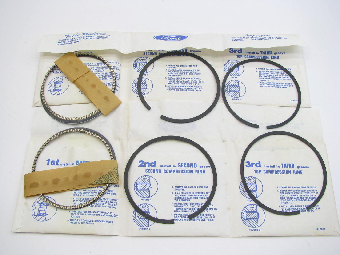 Genuine OEM 96-03 Ford 3.8L 4.2L V6 Piston Rings - 030 Oversize - Does 2 Pistons
