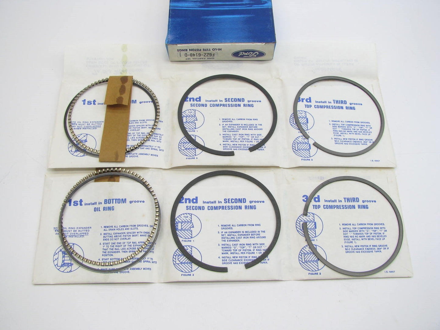 Ford F6ZZ-6148-D Piston Rings - 040 Oversize Ford 4.2L 3.8L V6 - DOES 2 PISTONS