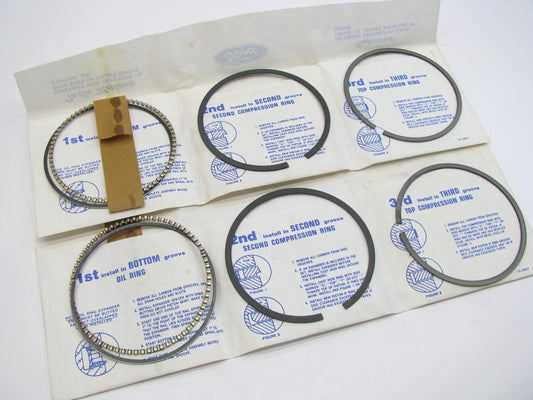 Ford F6ZZ-6148-D Piston Rings - 040 Oversize Ford 4.2L 3.8L V6 - DOES 2 PISTONS