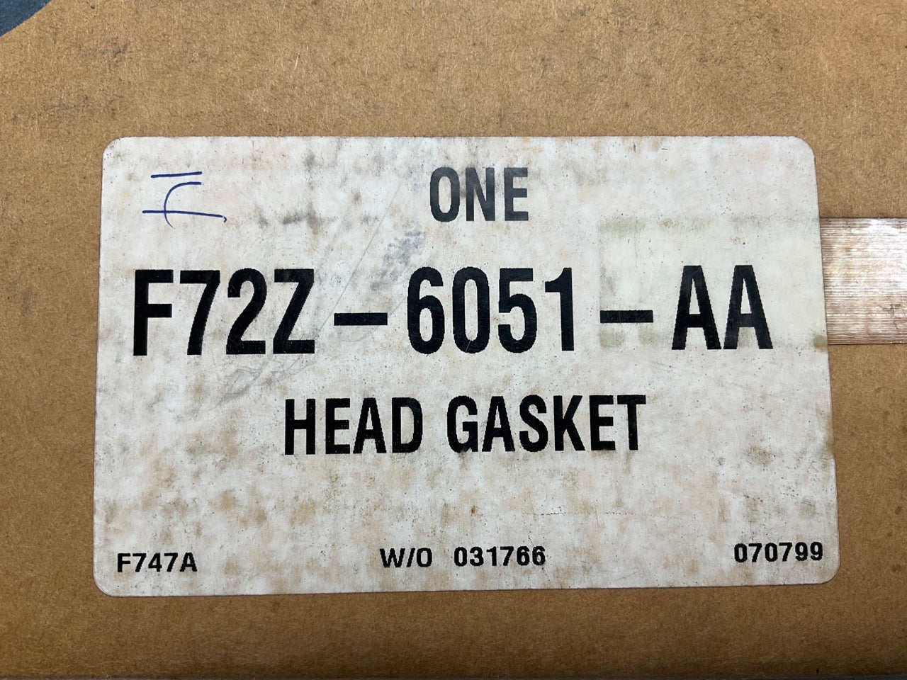 NEW - OEM Ford F72Z-6051-AA Cylinder Head Gasket For 1993-1997 Probe 2.0L-L4
