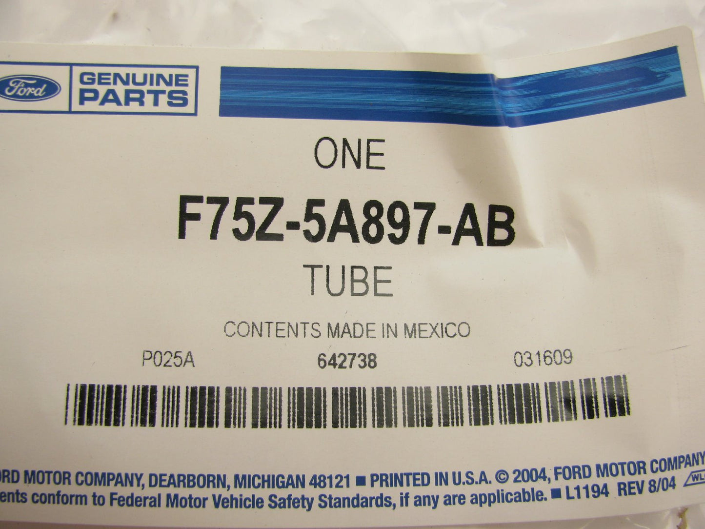Ford F75Z-5A897-AB REAR Air Suspension Tube Hose 97-99 Expedition Navigator 2WD