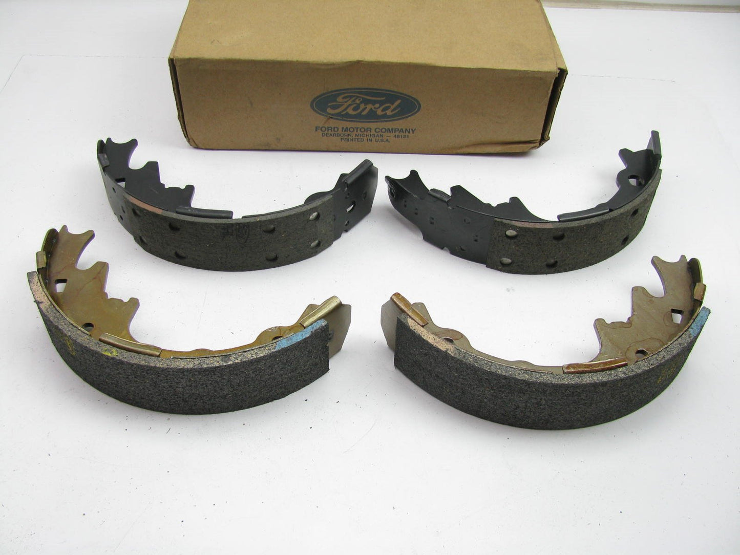 NOS OEM Ford F77Z-2200-CA Rear Brake Shoes (9'' X 1-3/4'' Brakes)