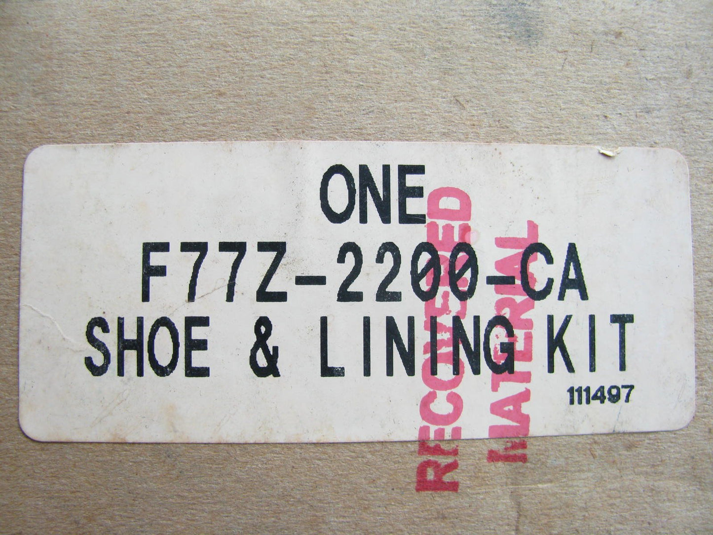 NOS OEM Ford F77Z-2200-CA Rear Brake Shoes (9'' X 1-3/4'' Brakes)