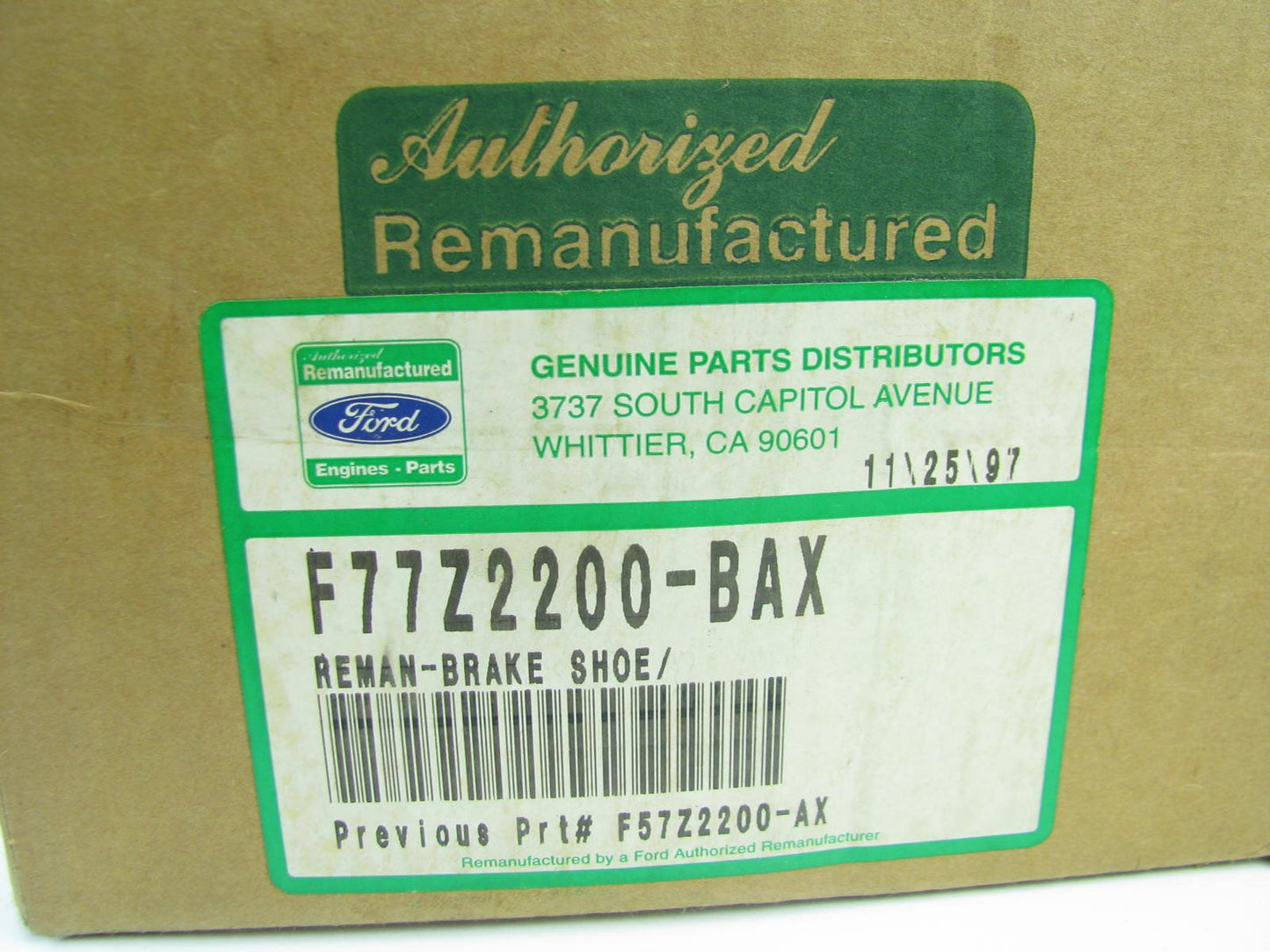 1995-2002 FORD RANGER 10x2.5'' Relined Drum Brake Shoes OEM Ford F77Z-2200-BAX