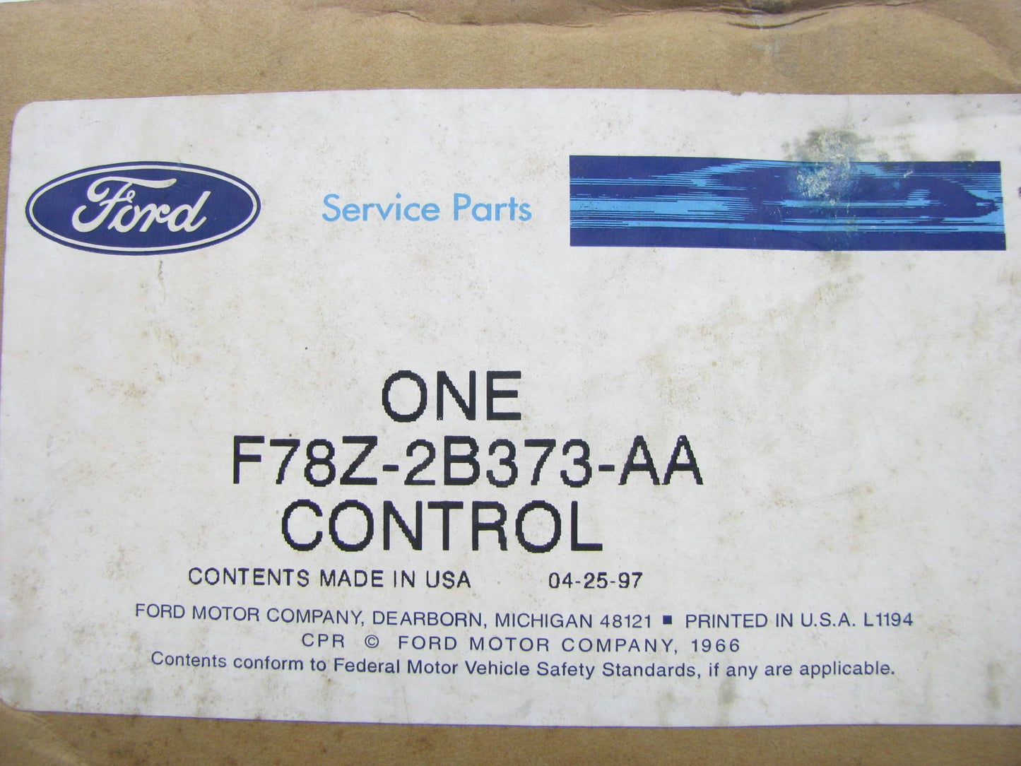 NEW GENUINE OEM ABS Control Module - 1997-1998 Ford Windstar F78Z-2B373-AA