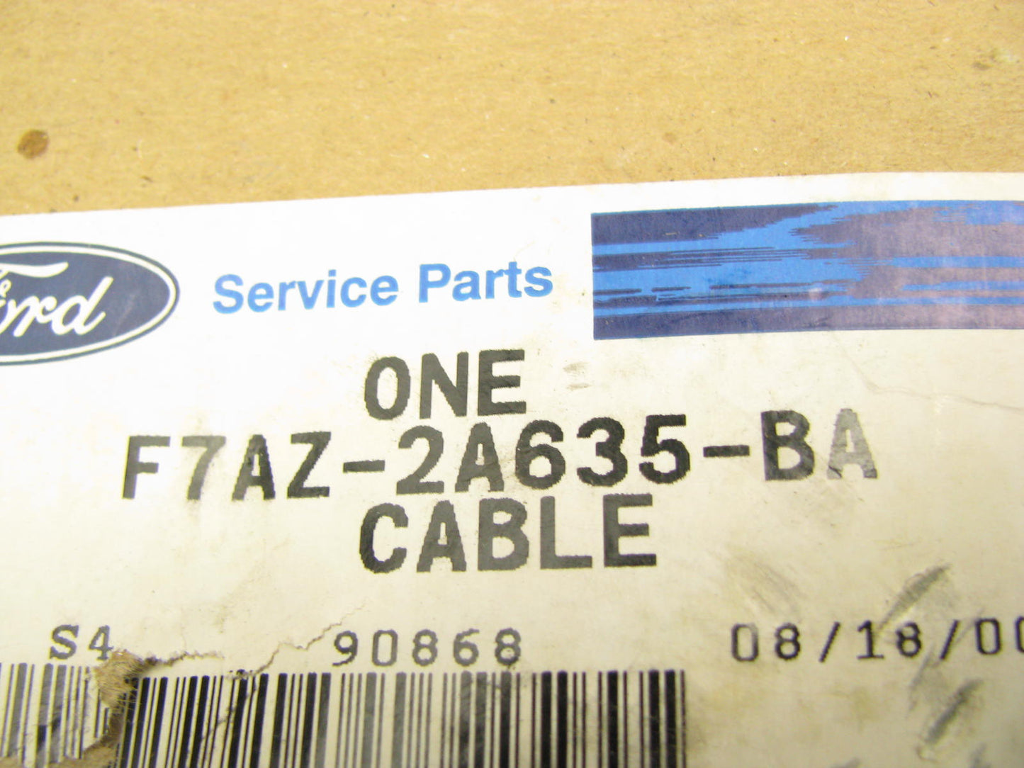 NEW - OEM Ford F7AZ-2A635-BA Parking Brake Cable - Rear Right