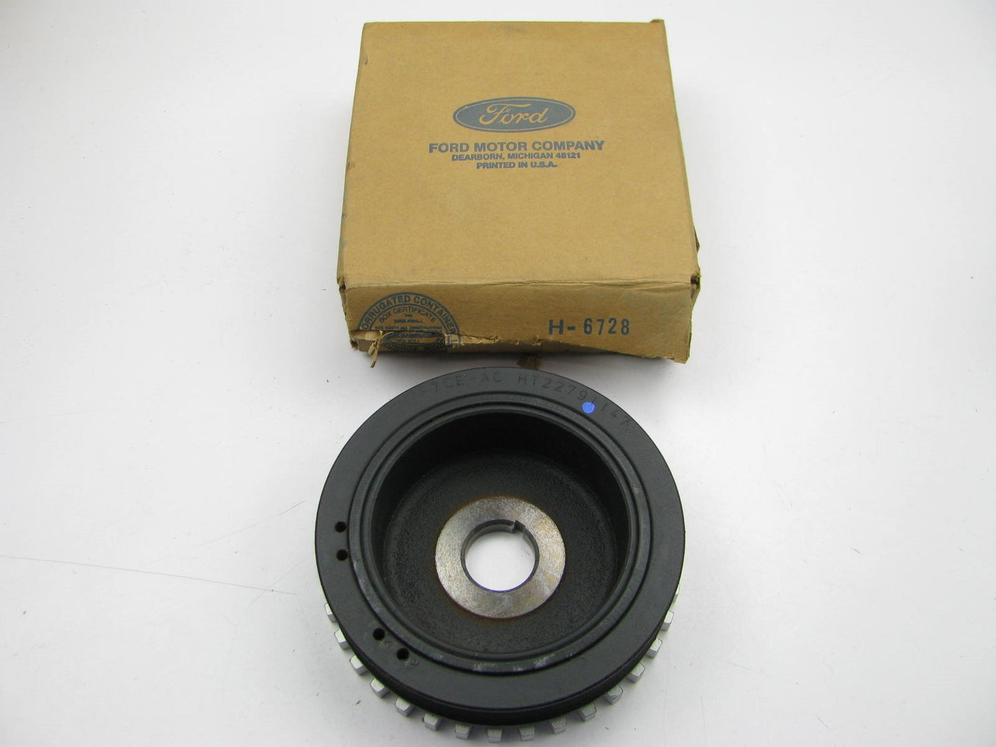 NEW OEM F7CZ-6316-BA Crankshaft Harmonic Balancer Pulley 1991-01 Ford 1.9L 2.0L