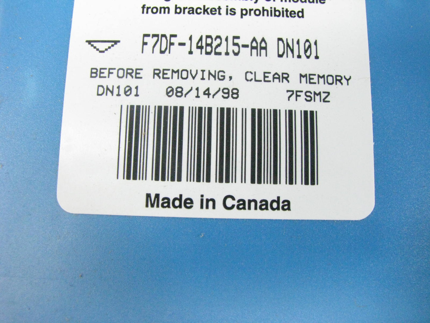 NEW - OEM Ford F7DF-14B215-AA SRS Control Module 1997 Taurus SHO