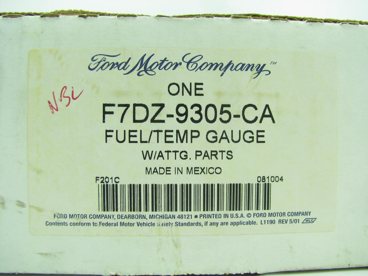 NEW GENUINE OEM Ford F7DZ-9305-CA Fuel / Water Temp Gauge 97-98 Taurus FLEX FUEL