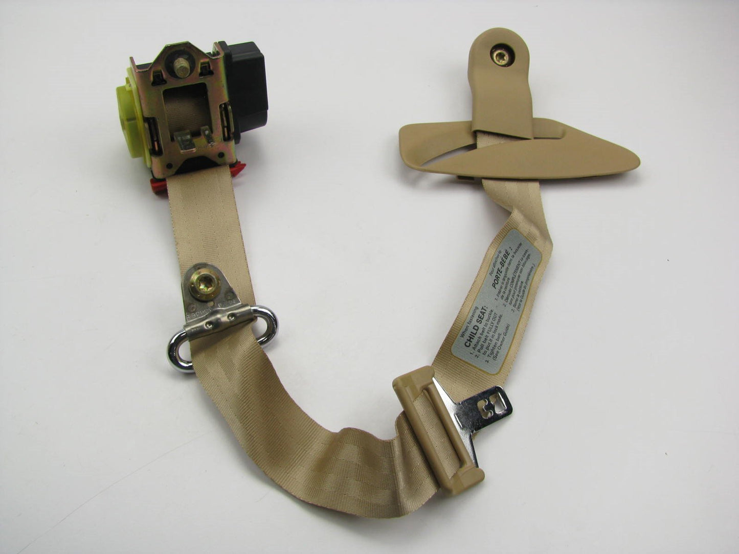 Ford F7LZ-63611B69-AAB Rear Left Seat Belt - Prairie Tan 1997 Lincoln Mark VIII