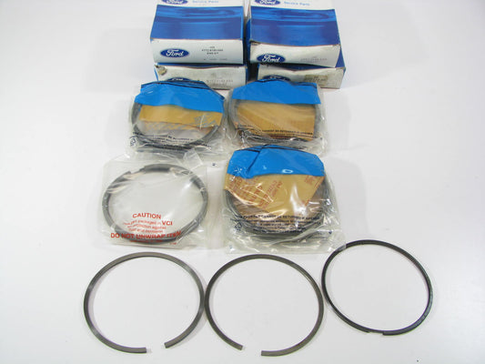 (4) NEW - OEM Ford F7TZ-6148-AAA Partial Piston Rings STD 1994-03 7.3L-V8 Diesel