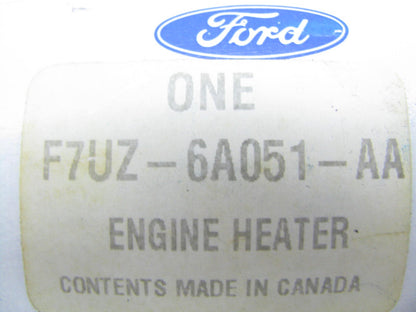 New Genuine OEM Ford F7UZ-6A051-AA Engine Block Heater Plug