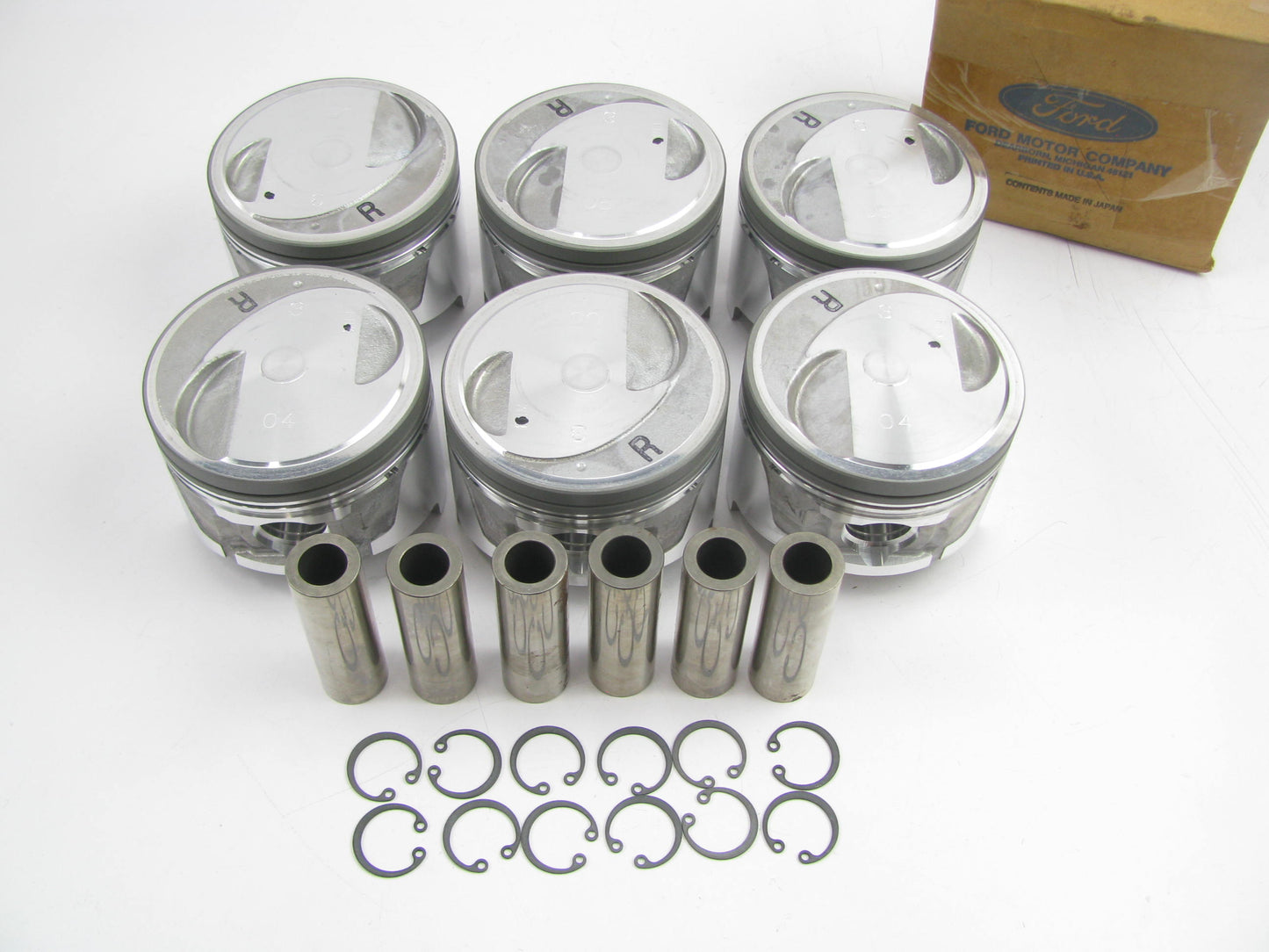 (6) New Genuine OEM Ford Engine Piston Set 1997 Mercury Villager 3.0L F7XZ6108EA