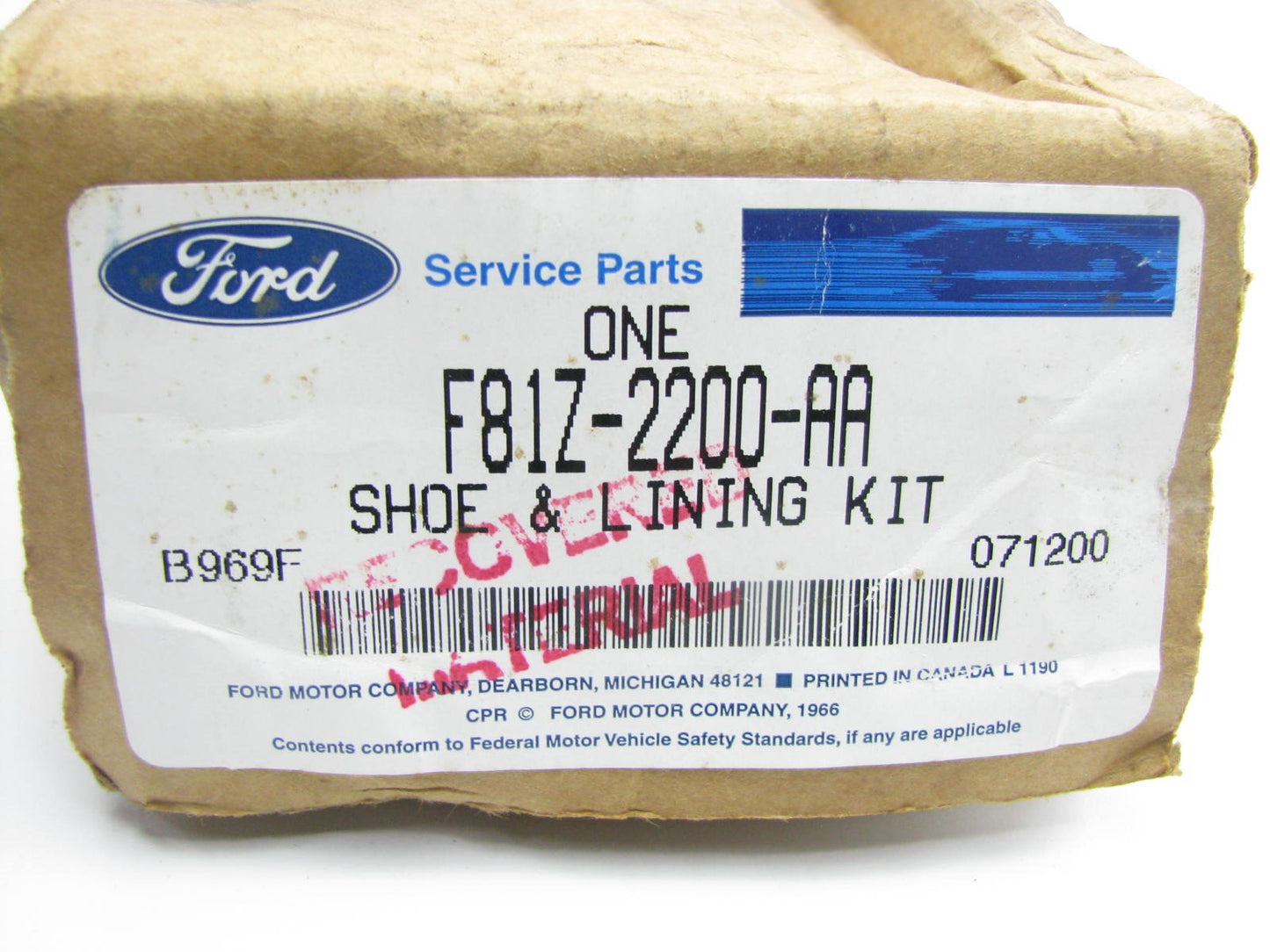 Genuine OEM Ford F81Z-2200-AA Rear Disc Brake Pads