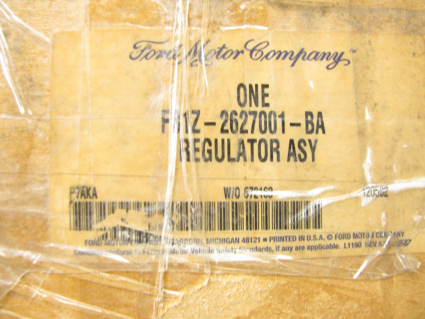 NEW GENUINE Ford F81Z-2627001-BA REAR LEFT Window Regulator W/ Power Motor