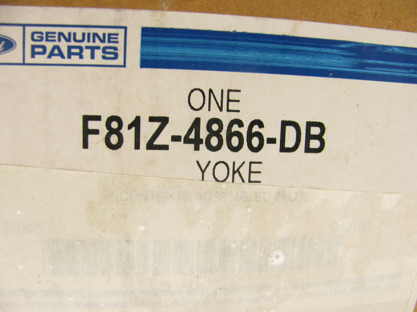 NEW GENUINE OEM Ford F81Z-4866-DB Yoke - Driveshaft Coupling Flange