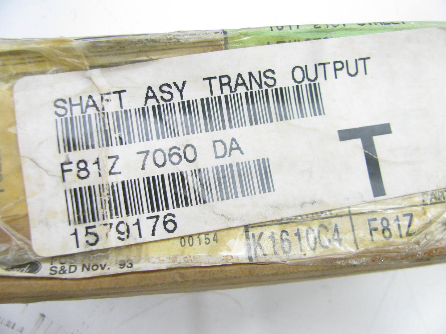 NEW OEM Ford 4R100 Auto Transmission Output Shaft 20'' Long F81Z-7060-DA