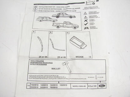 NEW - OEM Ford F87Z-5420910-BA Door Edge Guard Kit 1995-01 Explorer Eddie Bauer