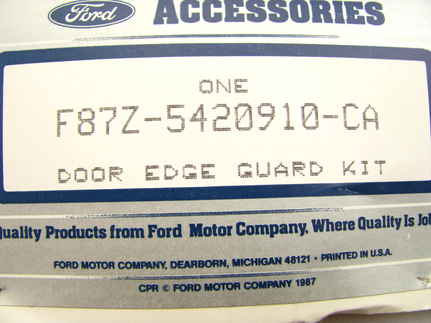 NEW - OEM Ford F87Z-5420910-CA Door Edge Molding Kit 1992-2001 Explorer (2-Door)