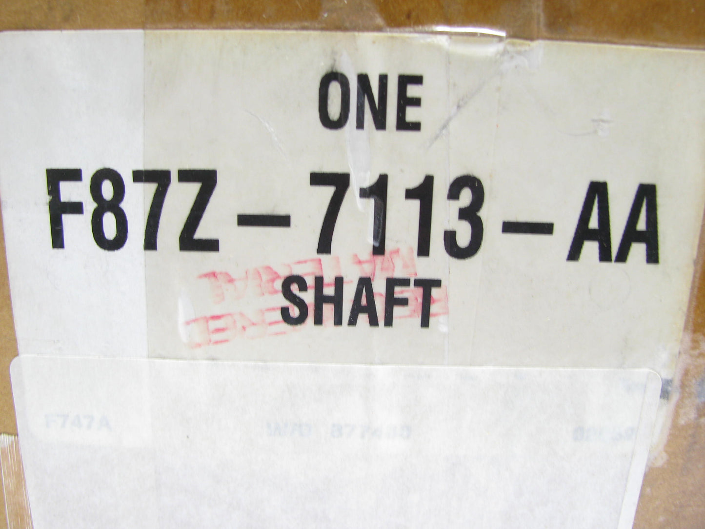 NOS OEM Ford F87Z-7113-AA  5-speed M5R1 Trans Output Shaft  38-32-24-16 Teeth