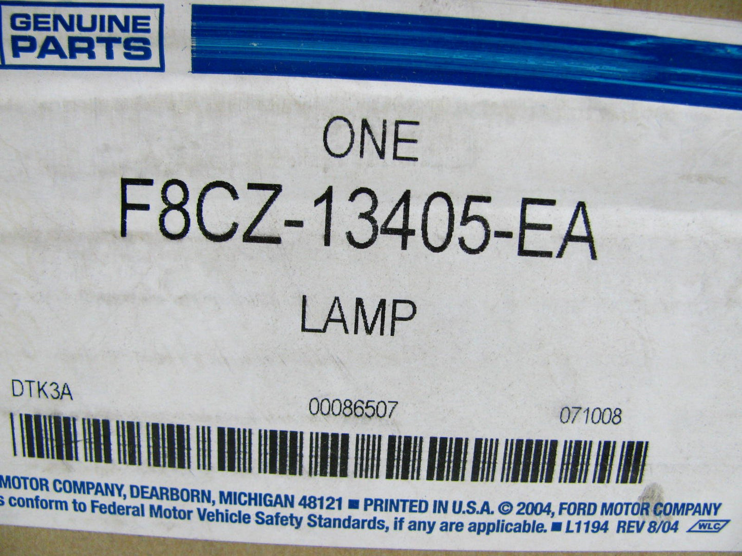 NEW OEM Ford F8CZ-13405-EA Left Drivers Side Tail Light Lamp 99-02 ESCORT SEDAN