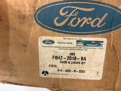 (2) NEW OEM Ford Front Brake Shoe 15''x4'' HD Truck F8HZ-2018-BA  4702Q 23k Lbs