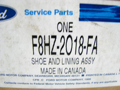NEW - OEM Ford F8HZ-2018-FA Rockwell Q Plus Drum Brake Shoe - 16-1/2'' X 6''