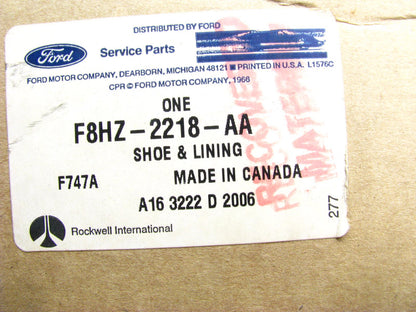 OEM Ford F8HZ-2218-AA Rear Heavy Duty Drum Brake Shoe - 16-1/2 X 7'' Brakes