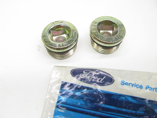 (2) NEW OEM Ford F8TZ-7A010-AA Automatic Transmission Oil Drain Plugs  M22-1.75