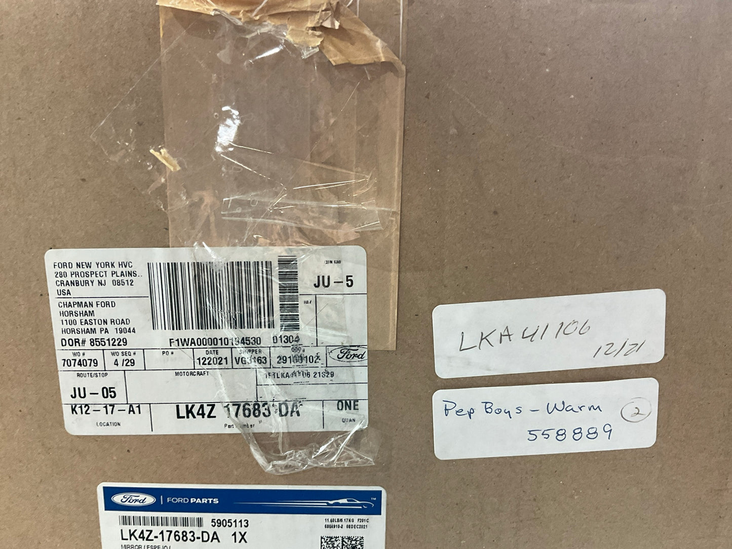 NEW - OEM Ford LK4Z-17683-DA Left Drivers Side Mirror For 2015-2024 Transit