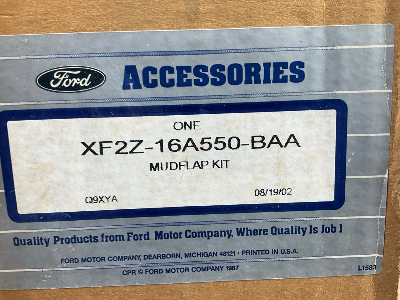 Ford XF2Z-16A550-BAA-GRAY Rear Splash Guards / Mud Flaps - 2001-2003 Windstar