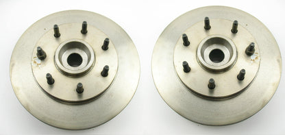 (2) Ford XL3Z-1102-B FRONT Rotors & Wheel Hubs - 02-03 F-150 4WD 7-lug Rear ABS